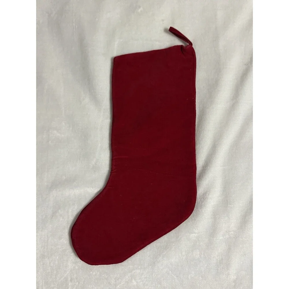 LL BEAN Needlepoint Christmas Stocking Train 100% Wool Front Marcus Holiday